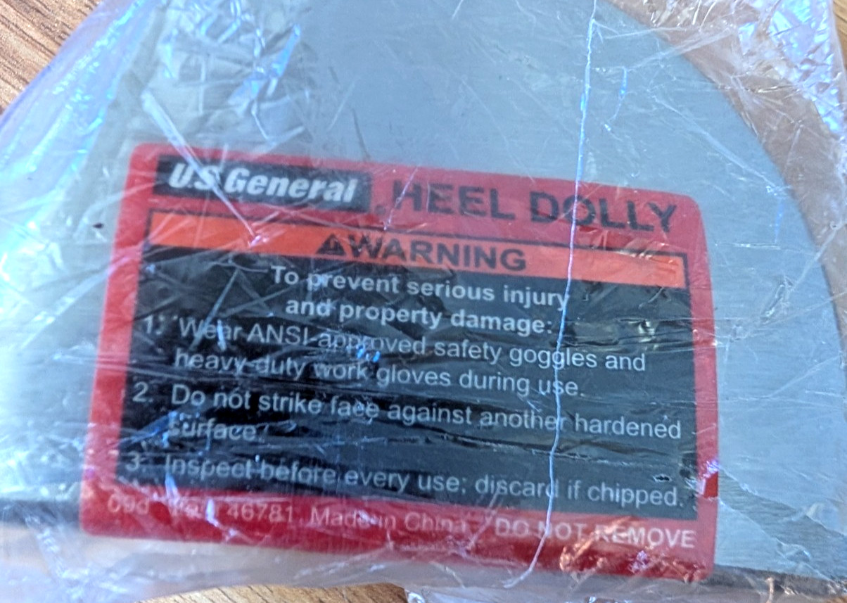 US General HEEL Dolly For Auto Repair & Metal Forming Auto Body Work Brand New