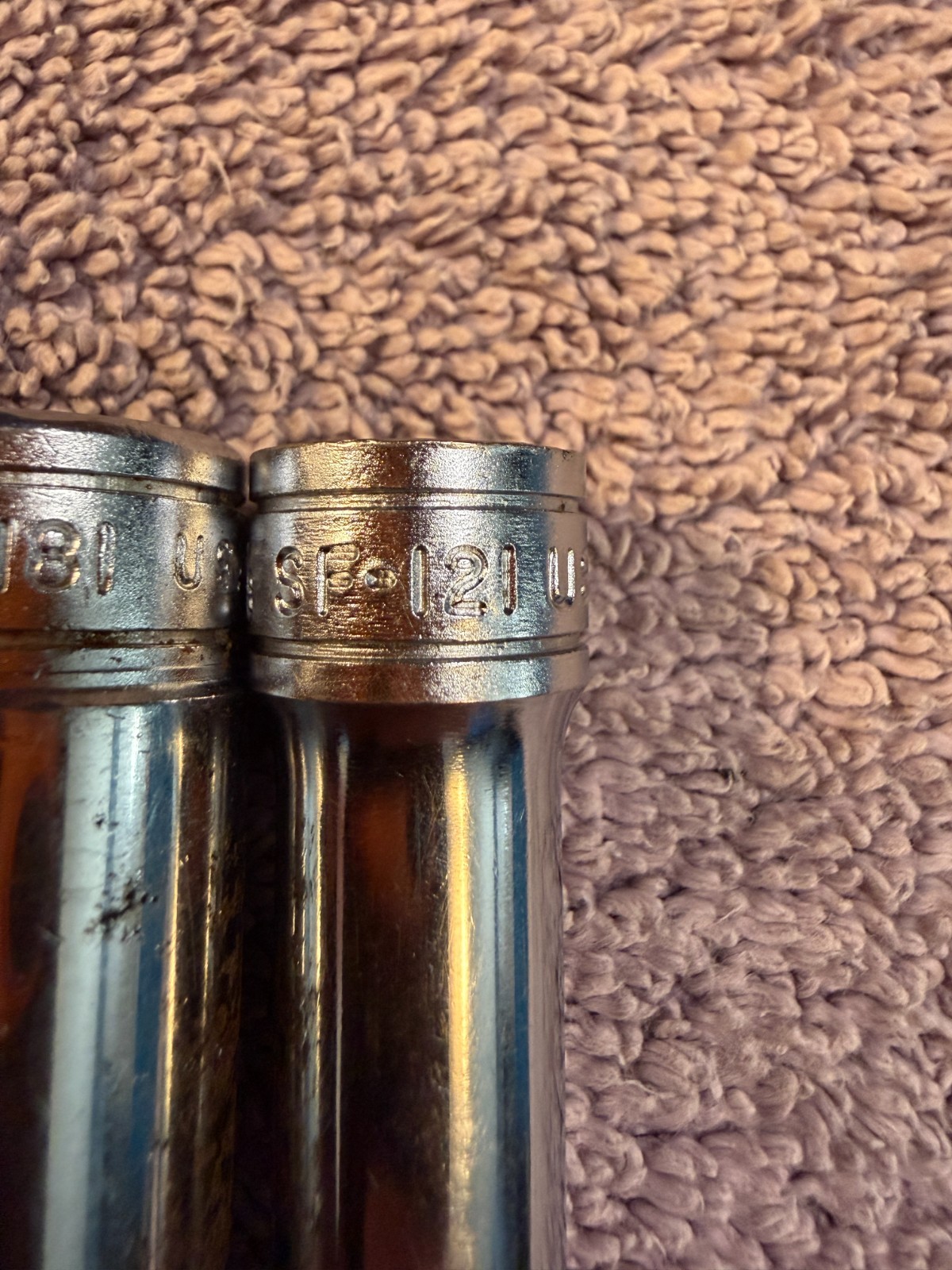 3 Snap-On Sockets 3/8″ Drive 12 Point SAE Deep 19/32 9/16 3/8 SF191 sf181 sf121