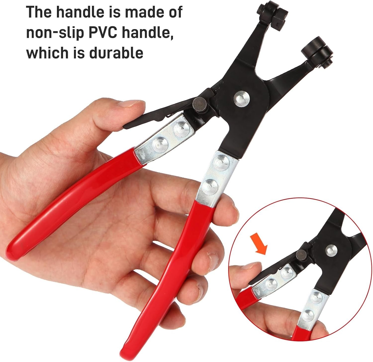 Hose Clamp Pliers Swivel Flat Band Tool for Ring and Flat Hose Clamps Repair