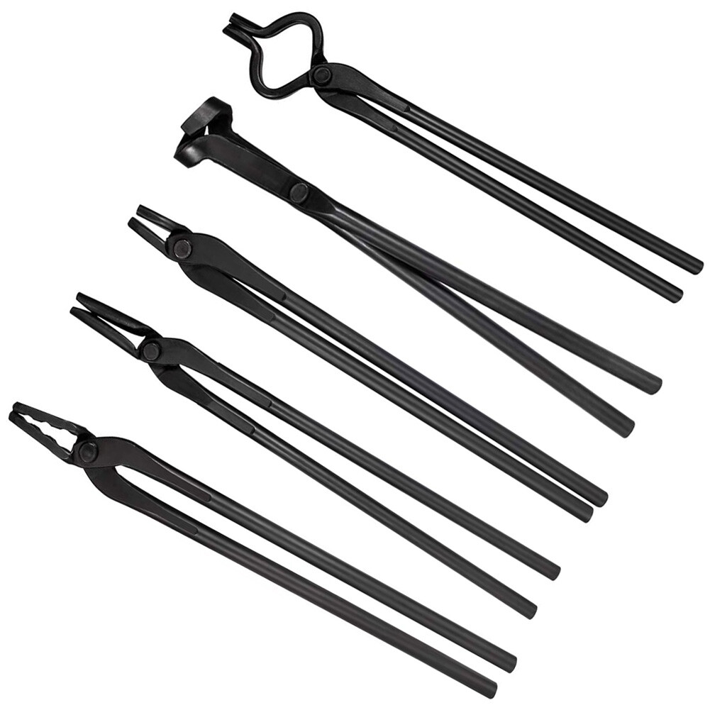 Knife Making Tongs Blacksmith Bladesmith Tool Anvil Vise Forge Flat Blade Tongs