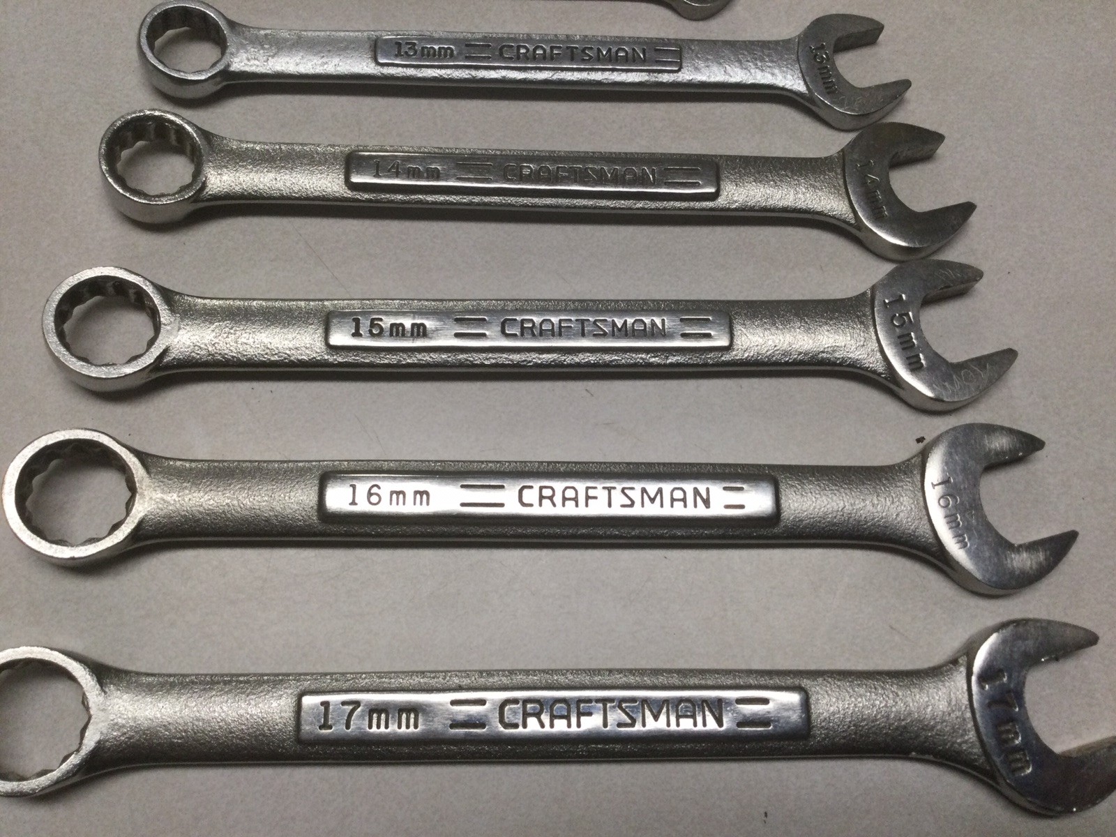 9 – Vintage Craftsman Open/Box End 12 Point Metric Wrenches 8mm-21mm Made USA