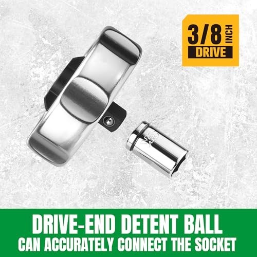 3/8″ Drive Gimbal Ratchet, 72 Tooth Palm Ratchet with Reversible Lever, Tight Sp