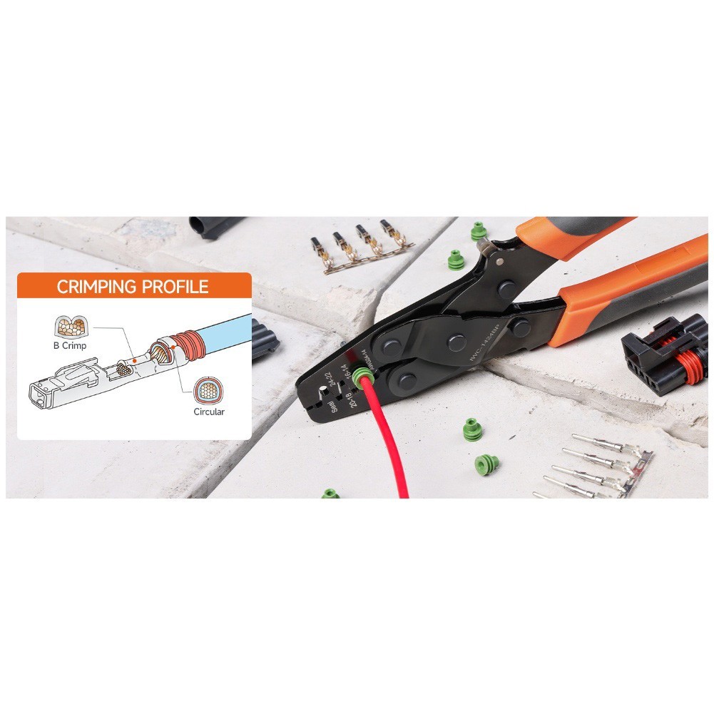 Lockable Crimping Pliers For Waterproof Sealing Connector With Material