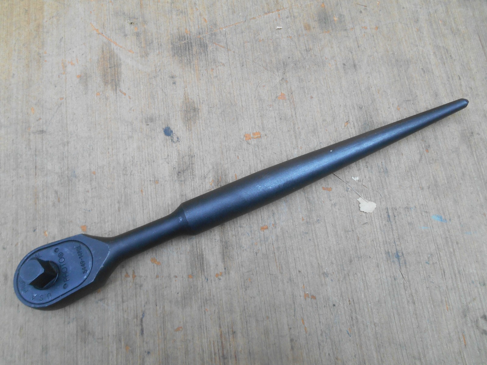 Proto Professional Hand Ratchet Spud Pear Head 1/2″ Drive Black Oxide 5449-14PBL