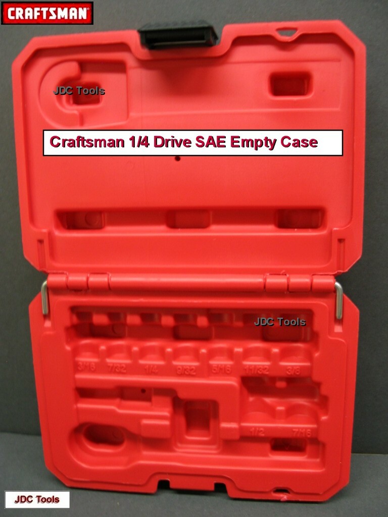 *EMPTY CASES* CRAFTSMAN 11pc STANDARD & 11pc METRIC 1/4 DRIVE RATCHET SOCKET SET