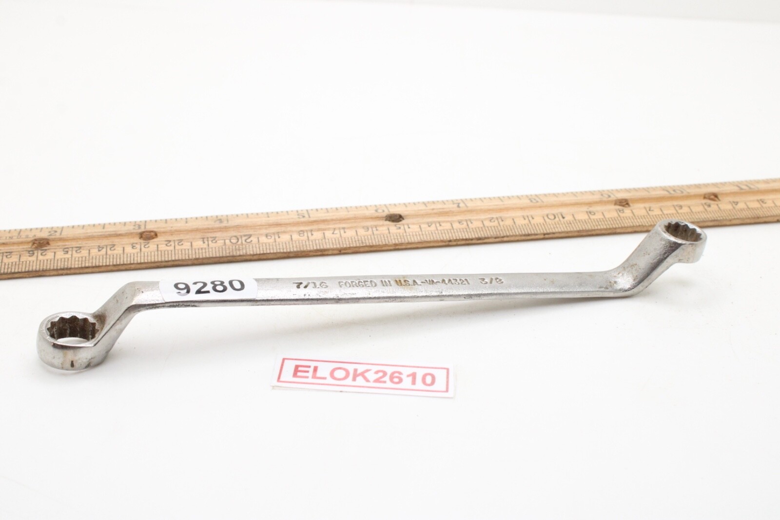 Craftsman -VA-44321 7/16” x 3/8” 12 Point SAE Offset Box End Wrench 7.25″ USA