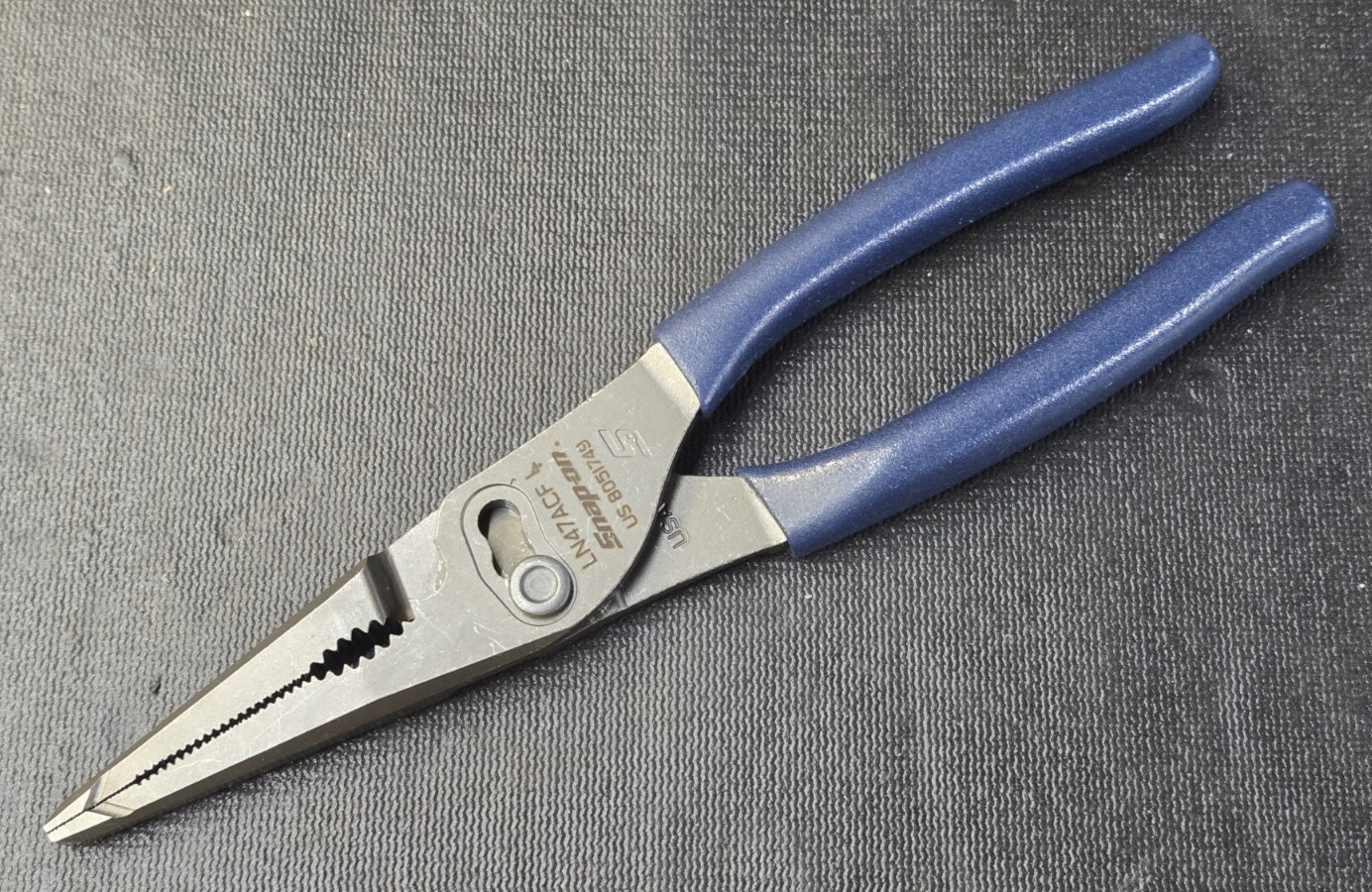 Snap-on Tools USA, POWER BLUE Talon Grip Long Nose Slip Joint Pliers LN47ACF