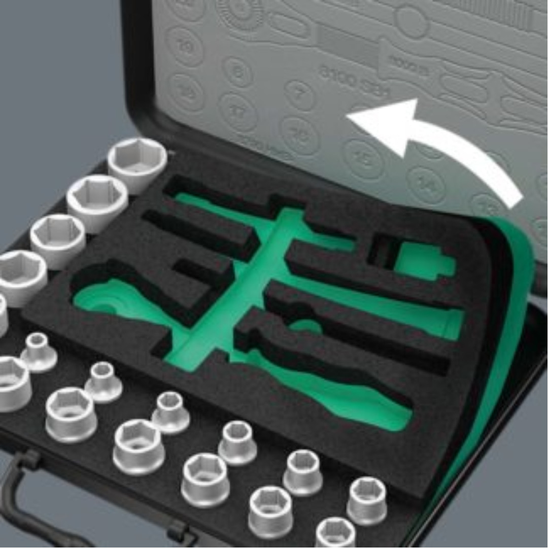 Wera 05003533001 Metric 1/4″ Drive Zyklop Speed Ratchet Set 42-Pieces