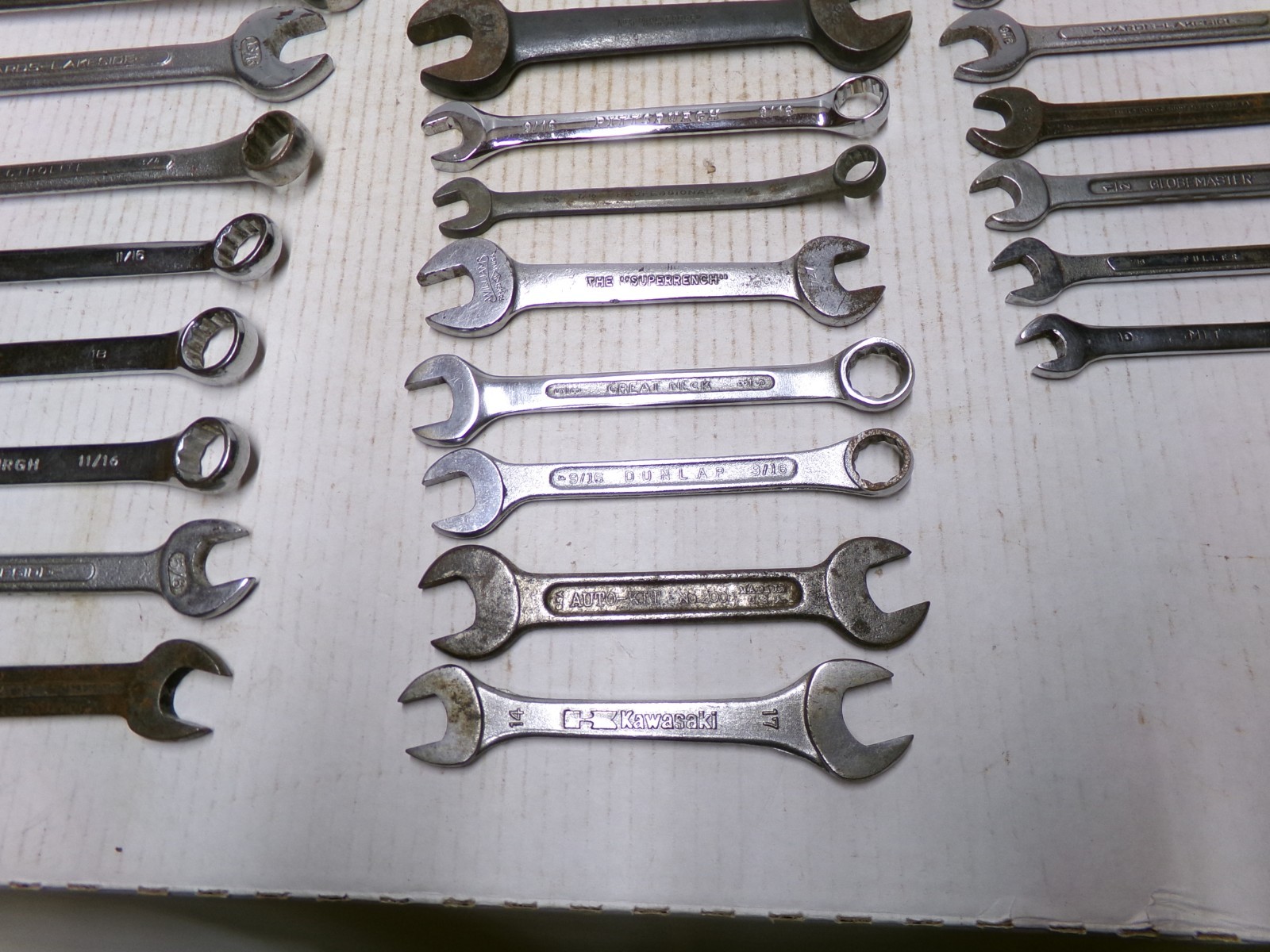 Lot of Assorted Wrenches Husky K-D Fuller Blue Point Pexto Wards Lakeside Vtg