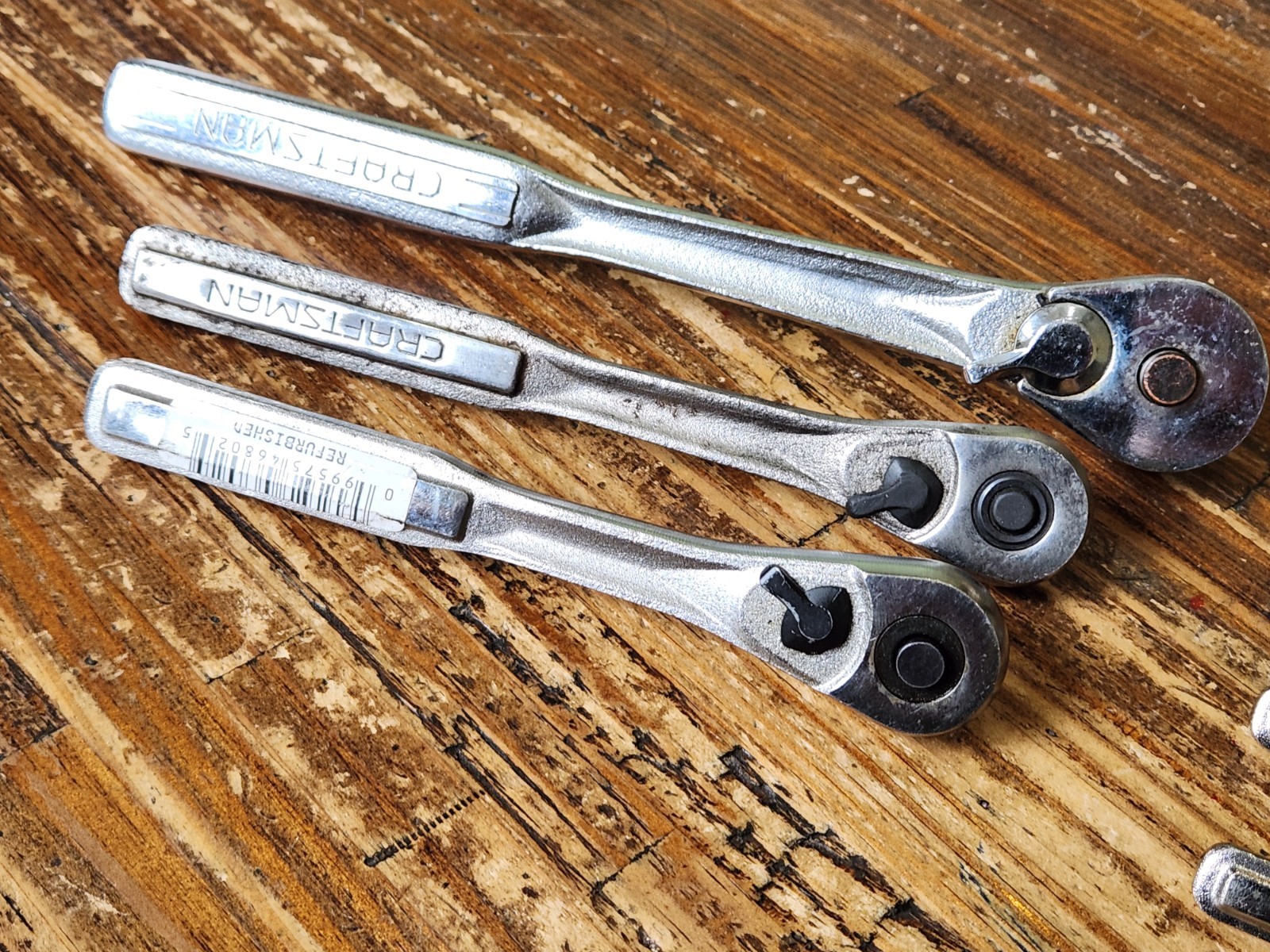 6x Craftsman 1/4″ 3/8″ & 1/2″ Drive Teardrop Quick Release Ratchets 44807 44985