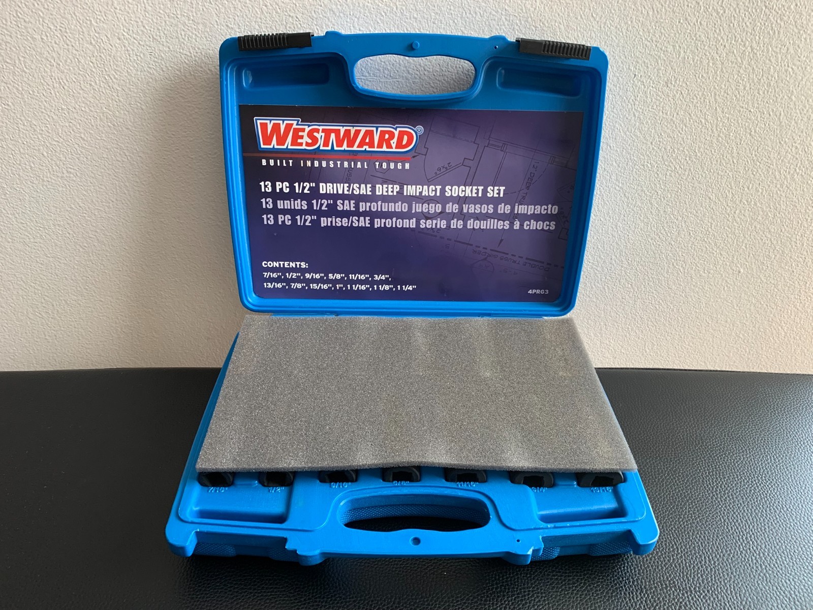 Brand New Westward 4PRG3 1/2″ Drive SAE Deep Impact Socket Set 13 Pc