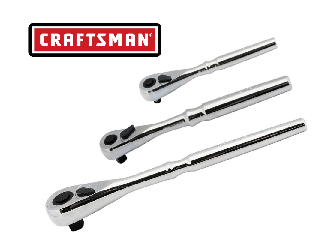 NEW Craftsman 45 Tooth Polished Ratchet – 1/2, 3/8, 1/4″ Drives, Choose Size