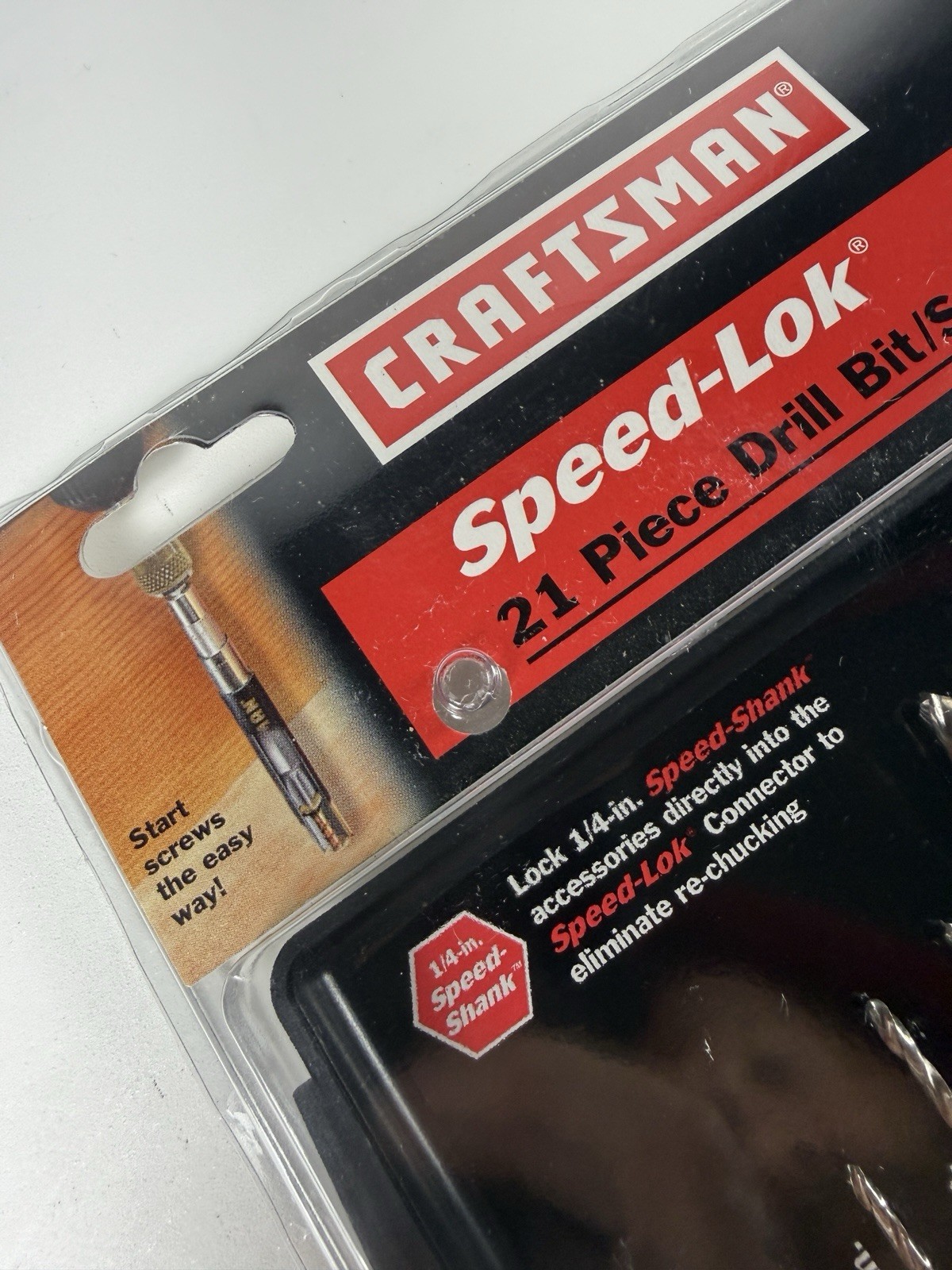 Sears Craftsman USA 21-Piece Speed-Lok Drill Bit / Screwdriver Set No 26144 NOS