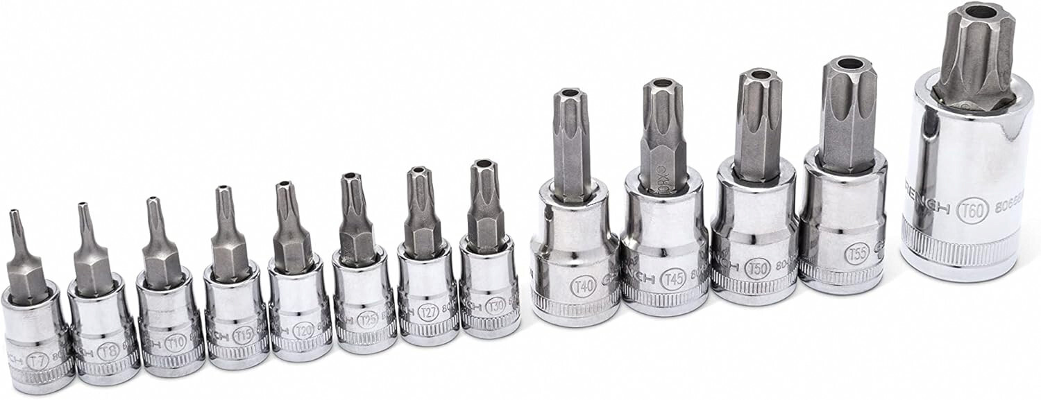 GEARWRENCH 89087 – 49 Piece 1/4″, 3/8″, 1/2″ Drive Torx Bit Socket Master Set