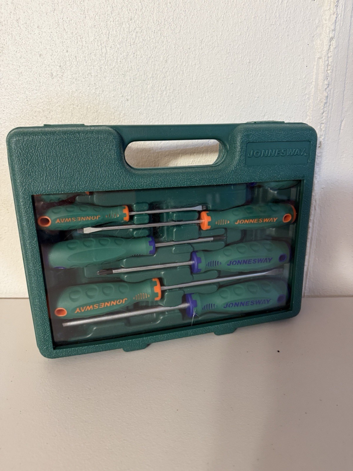 JONNESWAY D71PP08S 8 PCS ANTI-SLIP GRIP SCREWDRIVER SET SLOTTED & PHILLIPS