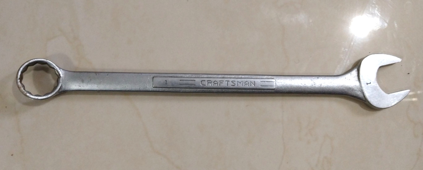 CRAFTSMAN TOOLS USA V, 1″ COMBINATION WRENCH, 13.5″ LONG, 12 POINT.