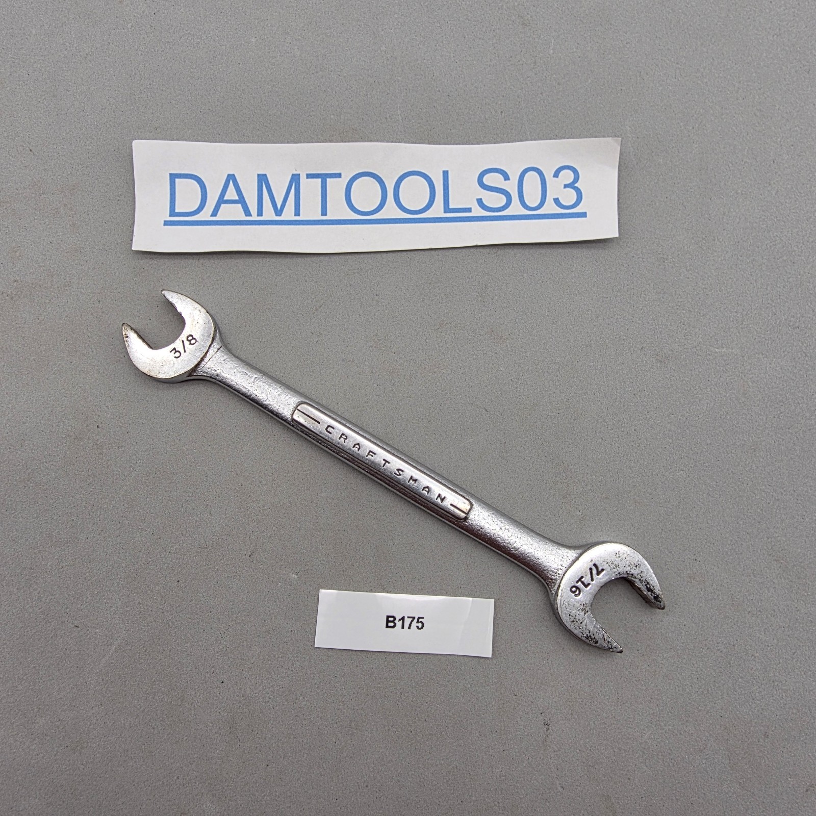 Craftsman Tools V Series Open End Wrench 3/8″ X 7/16″ USA