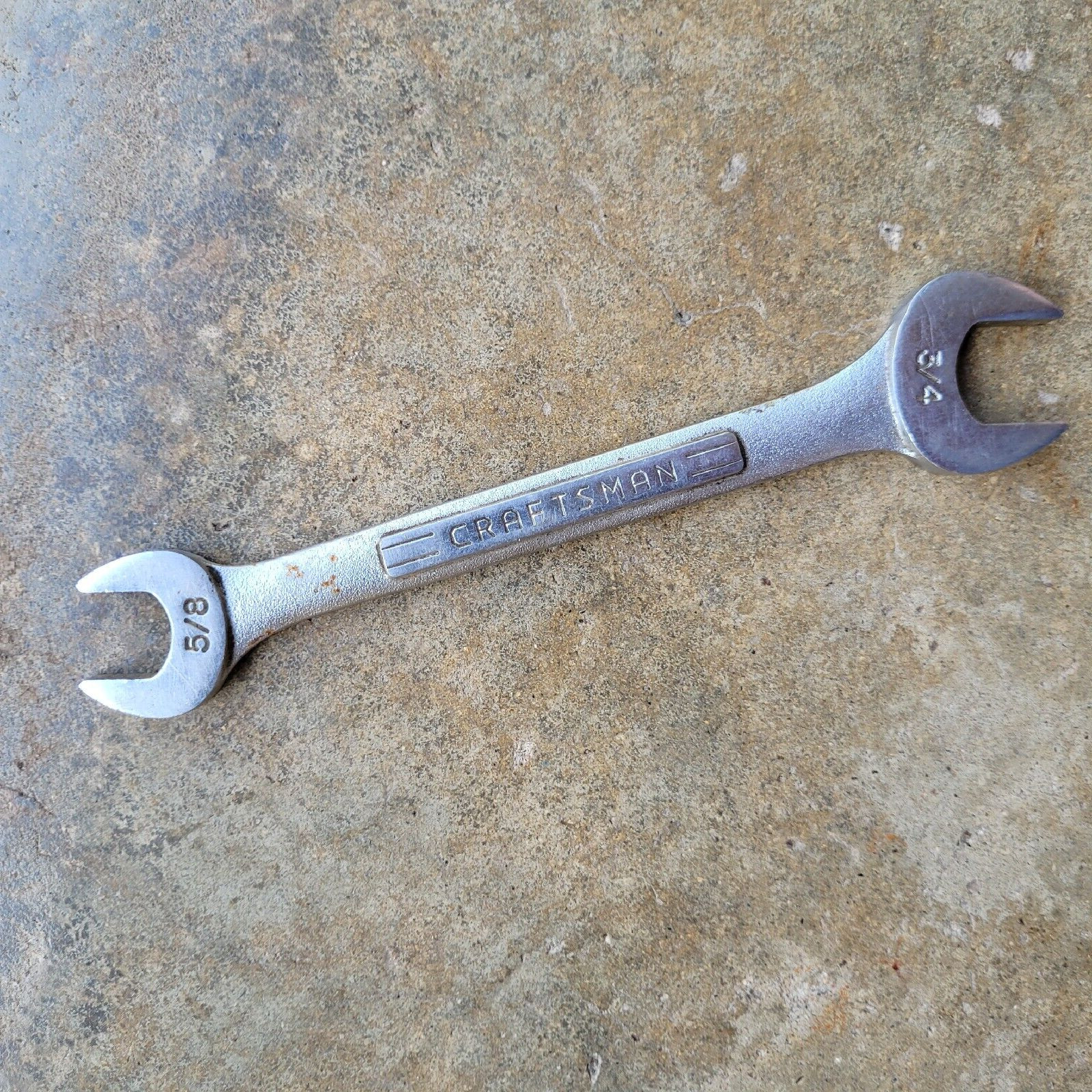 Vintage Craftsman 44582 Double Open End Wrench 5/8 X 3/4 V Series USA