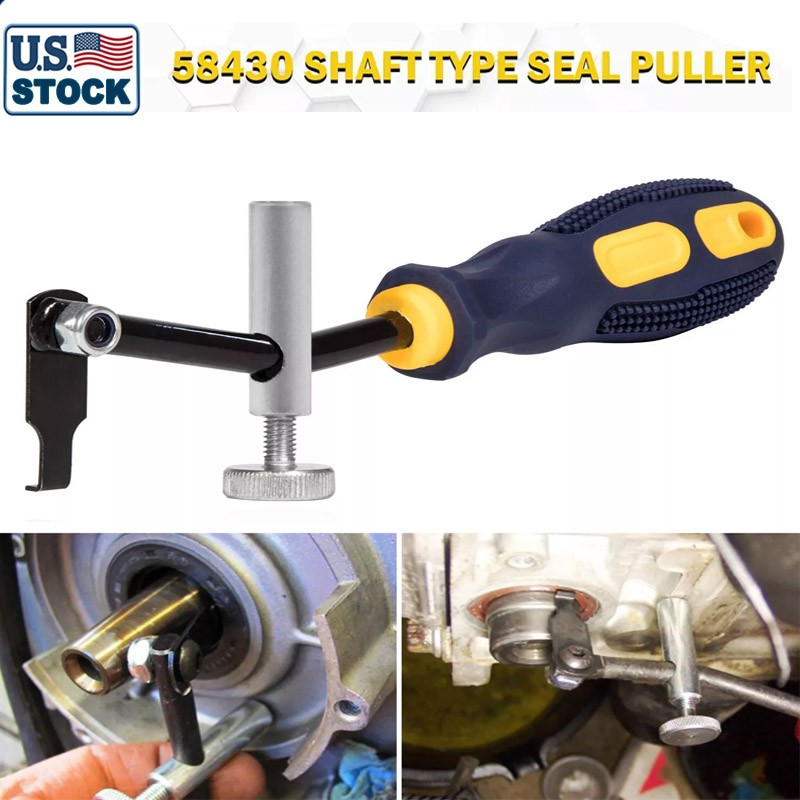 58430 Shaft Type Seal Puller W/ Spare Hook Crankshaft Camshaft Remover Auto Tool