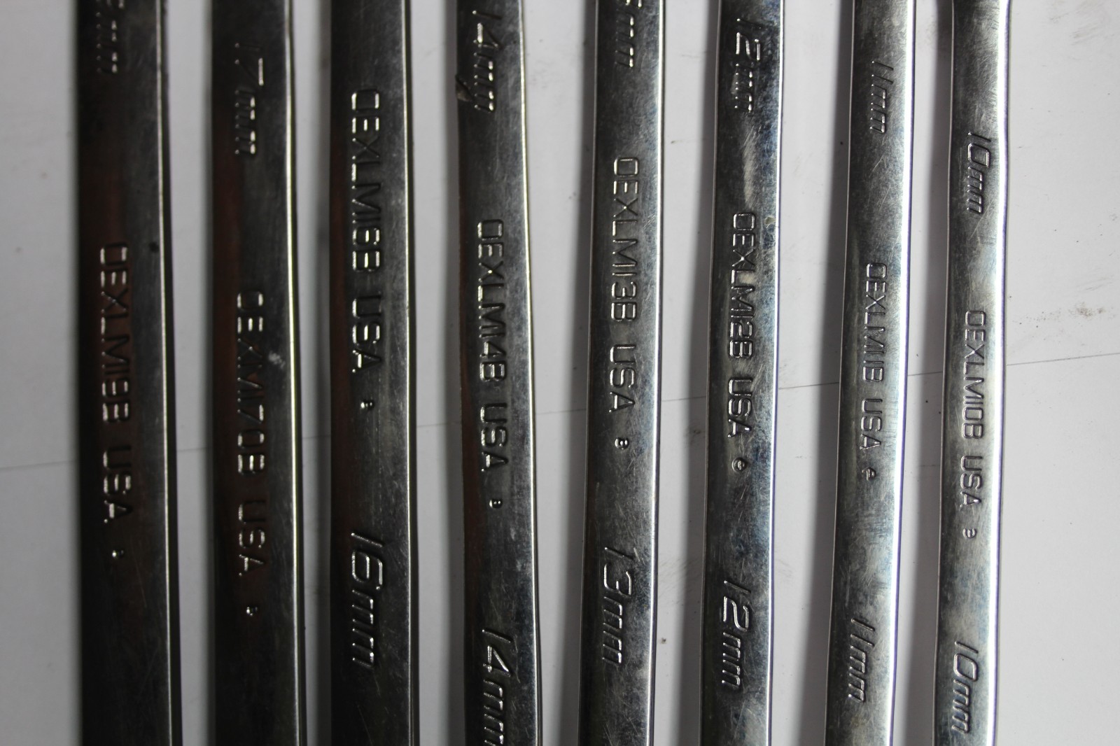 SNAP-ON TOOLS 12-Point Metric Long Combination Wrench SET USA 19,17,16,14-10MM