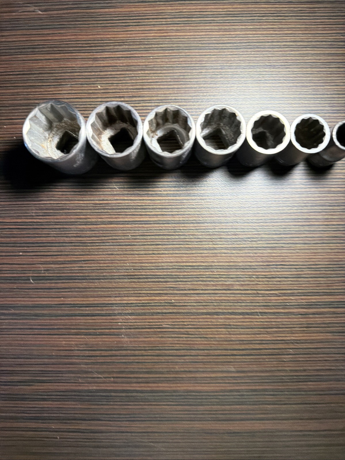 Vintage Craftsman 1/2” 12 Point SAE 7-Piece Socket Set, 1/2 – 1-1/16 =V= Series