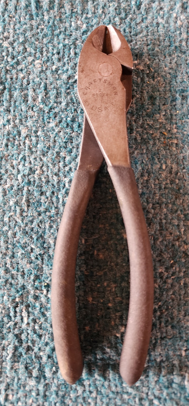 Craftsman USA, 7-1/4″ Long Diagonal Cutters Cutting Pliers Black WF P 45074 Used