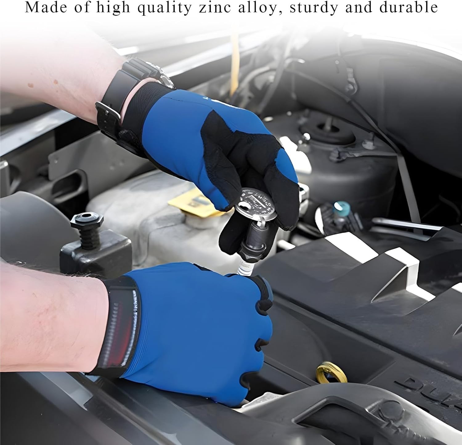 Wire Spark Plug Gauge Zinc Alloy 0.020-0.100 Inch Universal Gap Tool for Cars