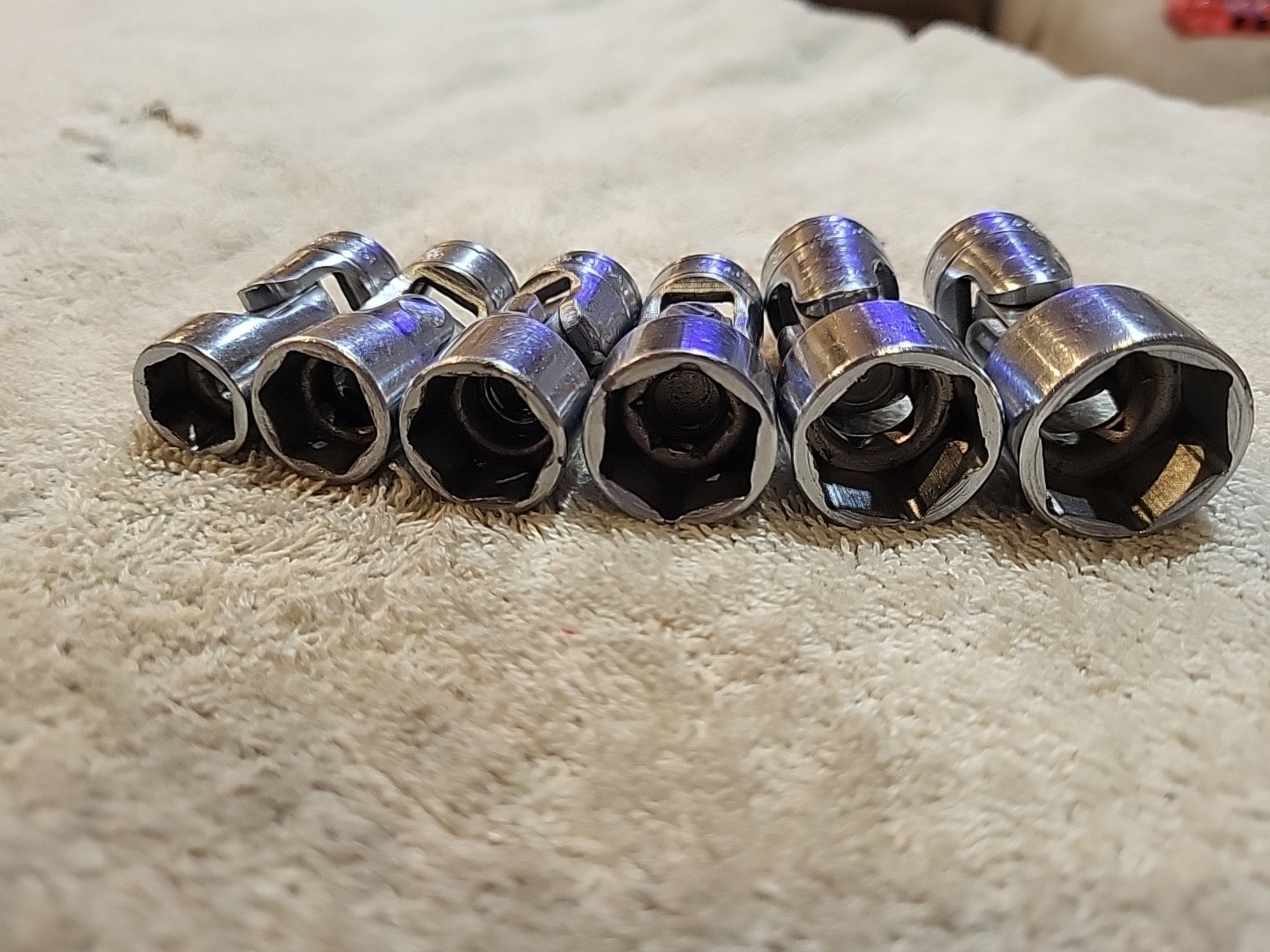 Snap On 3/8” Dr. 6 Pc. 7/16″- 3/4″ Shallow 6 Pt. Universal Socket Set 206AFS