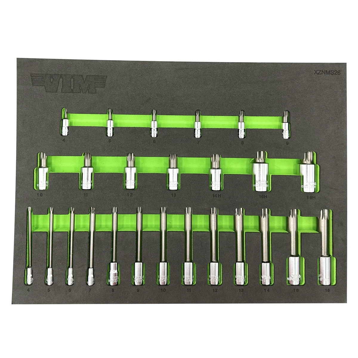 VIM Tools 26 Pc Master Triple Square Driver Set – S2 Steel XZNMS26