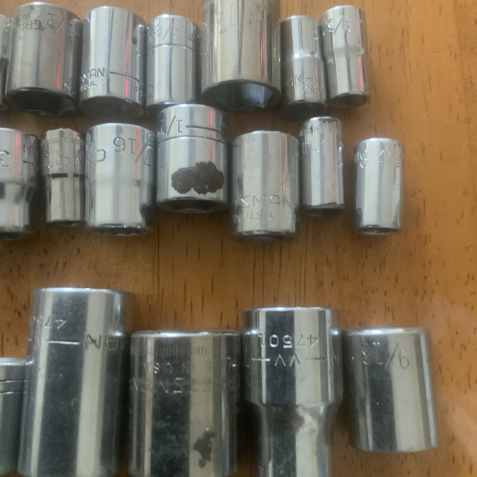 Lot Of 155 All Craftsman Sockets & Extension (Mixed Sockets Lot) Vtg Euc