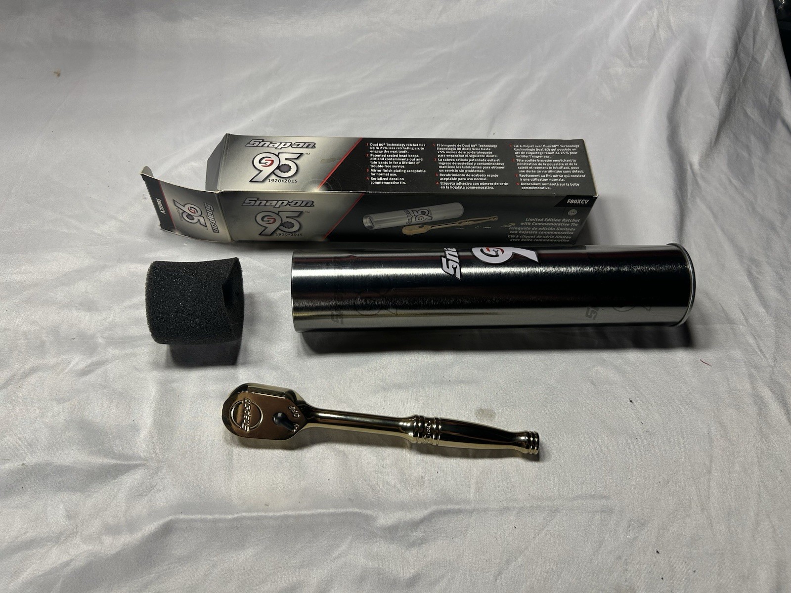 NOS 95th Anniversary Snap On Gold 3/8 Ratchet