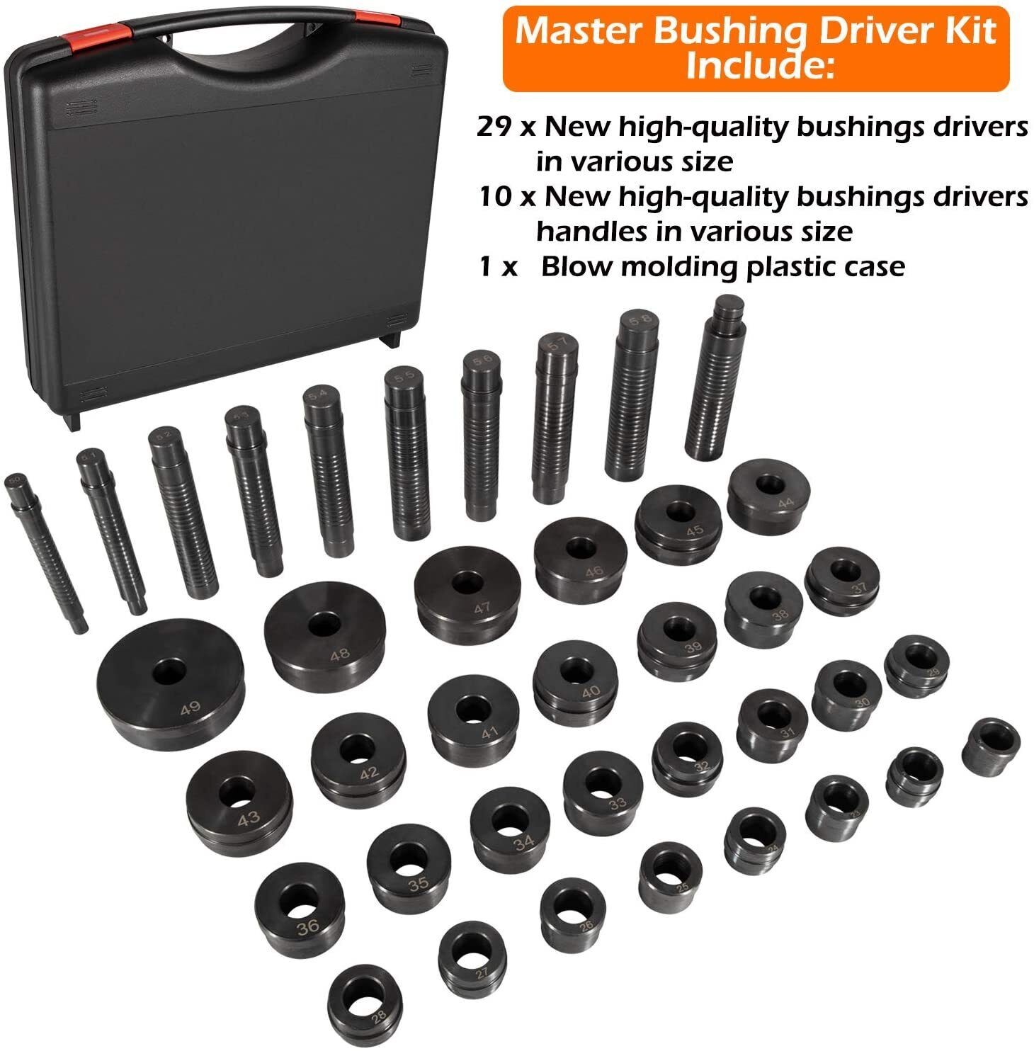 T-0220-39 Master Bushing Driver Kit for Chrysler GM Ford Transmission 39pcs/set