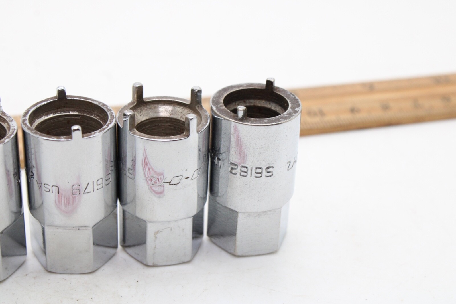 Snap on RARE 2006ANT 6-Piece Chrome Vehicle Antenna Nut Socket Set USA