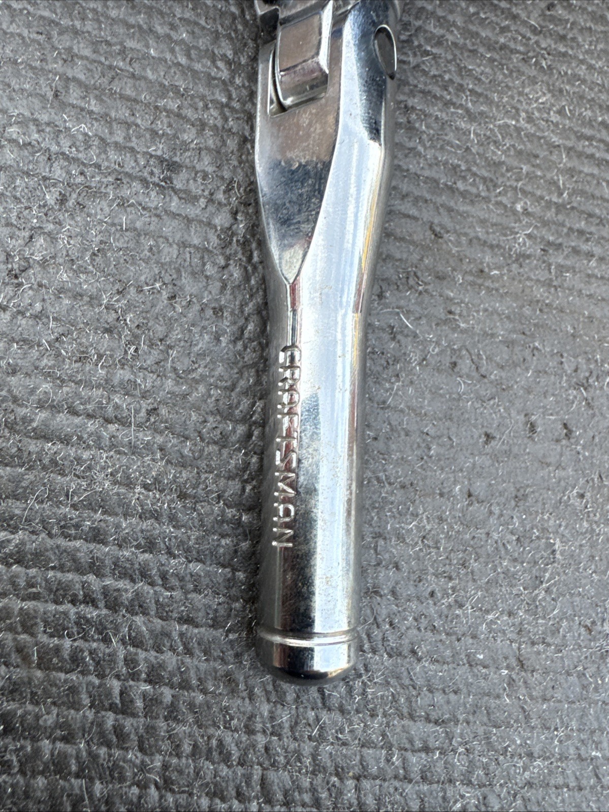 Sears Craftsman USA Nos 3/8” Drive Stubby Flex Head Ratchet 44834 Full Polish
