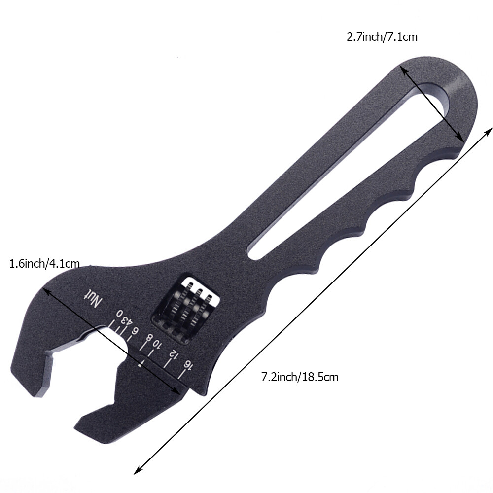 Adjustable Wrench Spanner Wrenches Hand Tool for Hose Fitting AN3-AN16 Aluminum