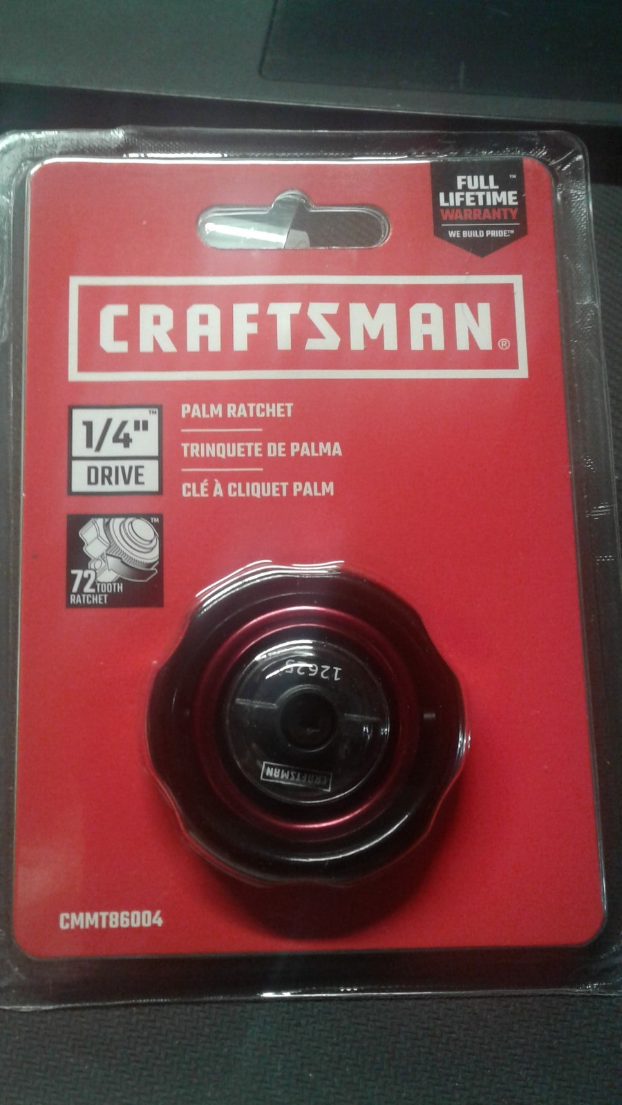 New CRAFTSMAN 1/4 Inch Drive Palm Ratchet PN 12625 CMMT86004