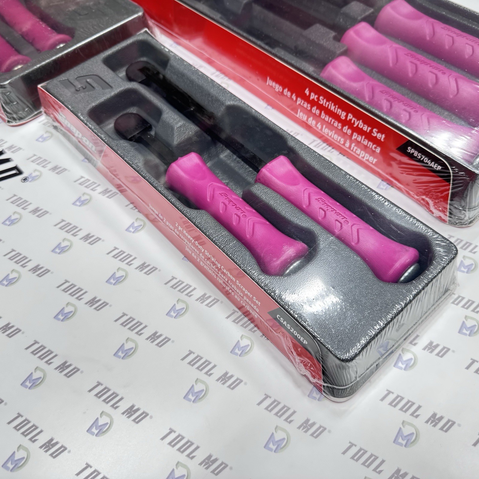 Snap-on Tools USA NEW 8pc ELECTRIC PINK Striking Prybar / Chisel / Scraper Sets