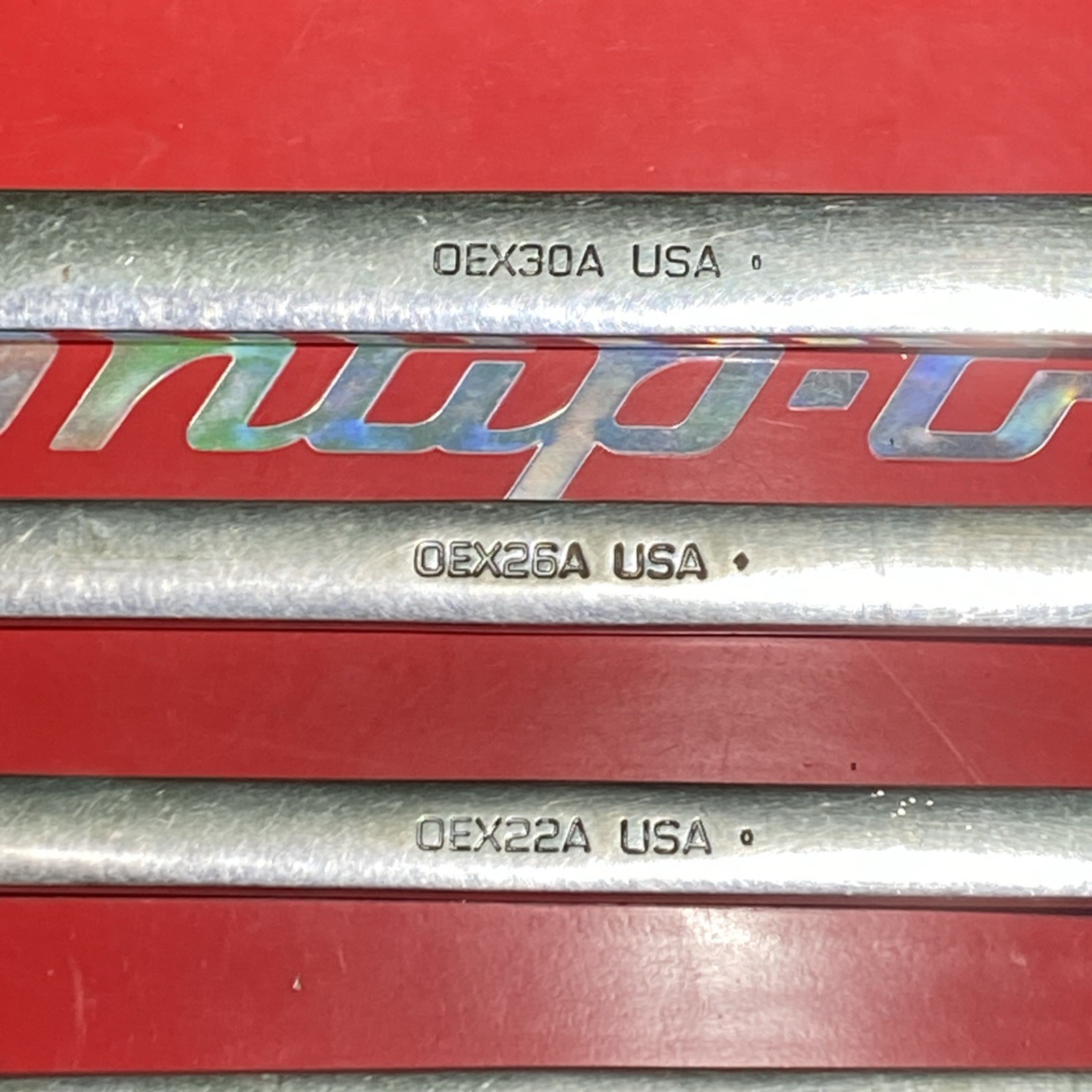 Vintage Snap-On USA 6pc SAE OEX30A, 26, 22, 20, 18, 16 Comb. Wrench Set 12 Point