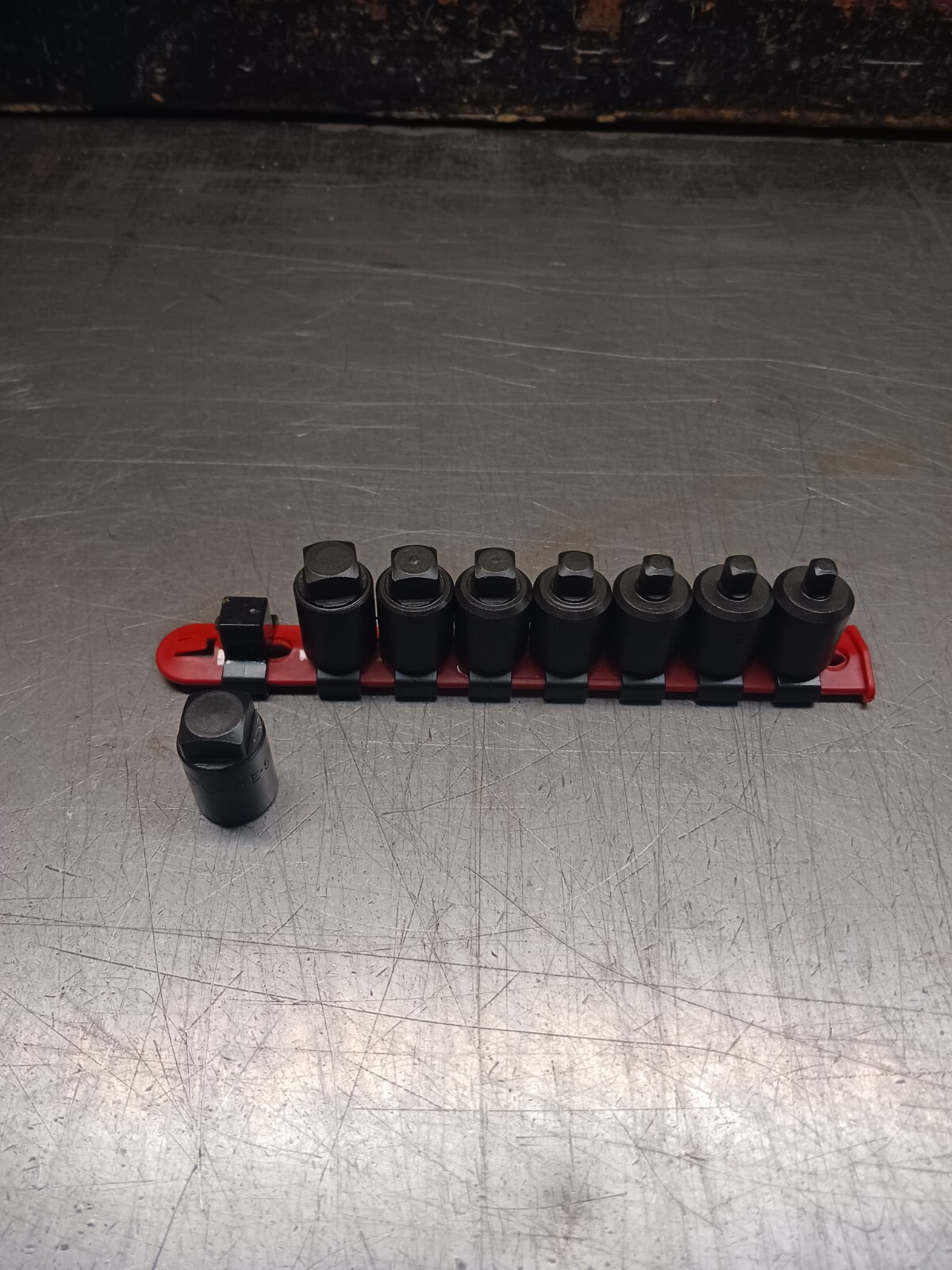 WHITE USA 1/2″ DRIVE DRAIN PLUG SOCKET SET WITH CLIP RAIL