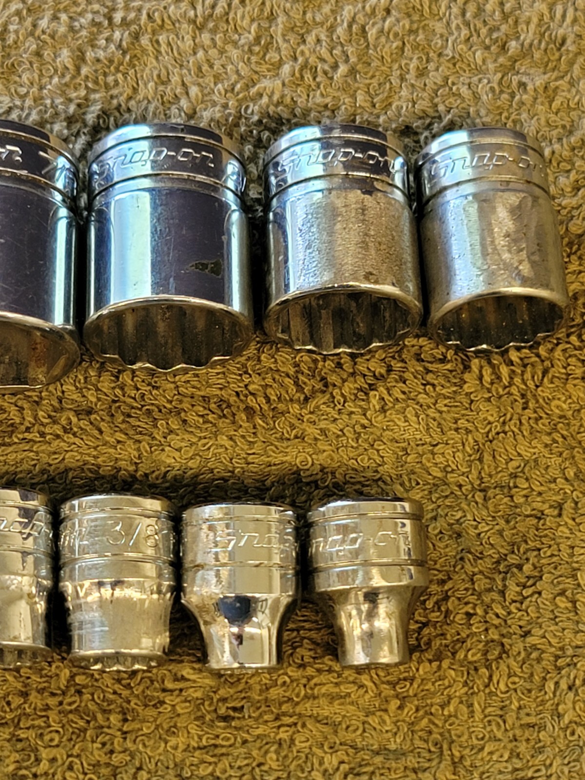 11 Snap-on F301 241 181 Socket Set 3/8″ Drive Sae 15/16 7/8 3/4 5/8 1/2 5/16 1/4