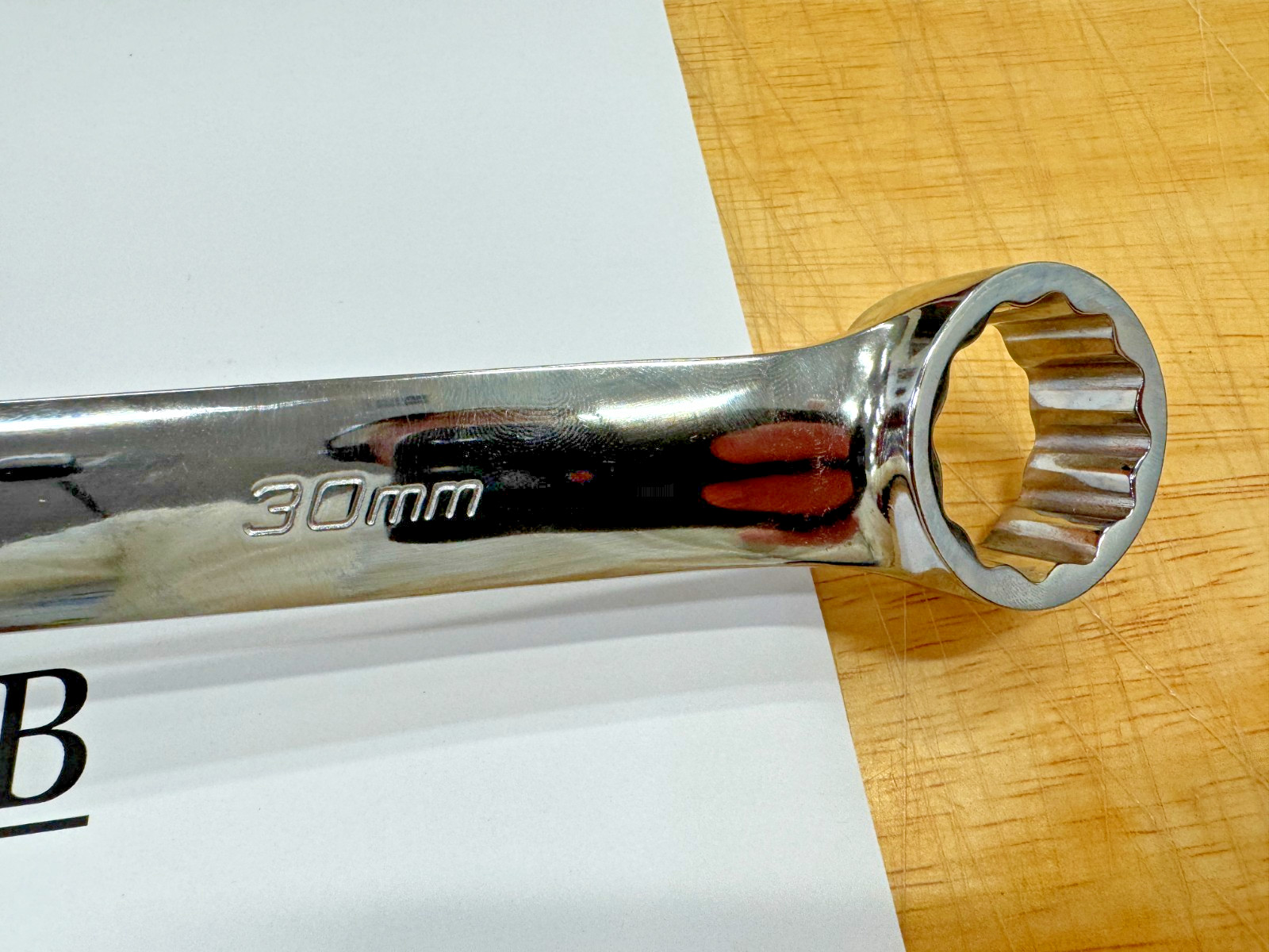 Snap-On Tools USA NEW 30mm Metric Standard 12 Point Chrome Combo Wrench OEXM300B