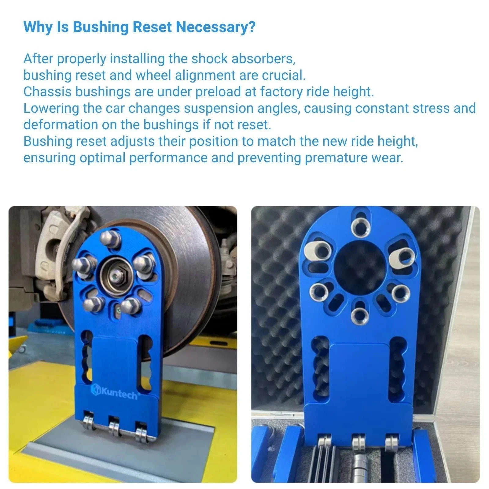 Suspension Bushing Reset Tool,Stress Relief Kit for Wheel Alignment Adjustment
