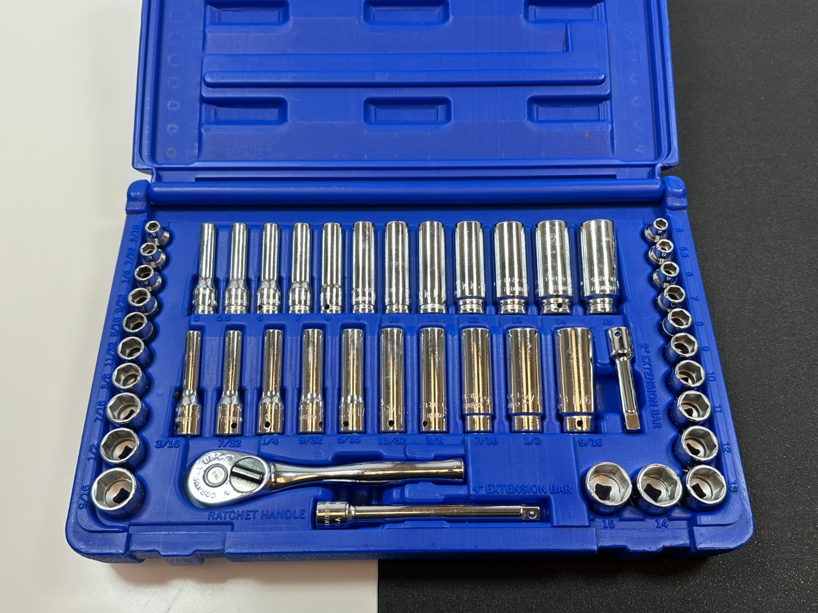 🇺🇸 Cornwell USA TS047SSFT 47pc 1/4” Drive Super Set, 6PT w/ Fine Tooth Ratchet
