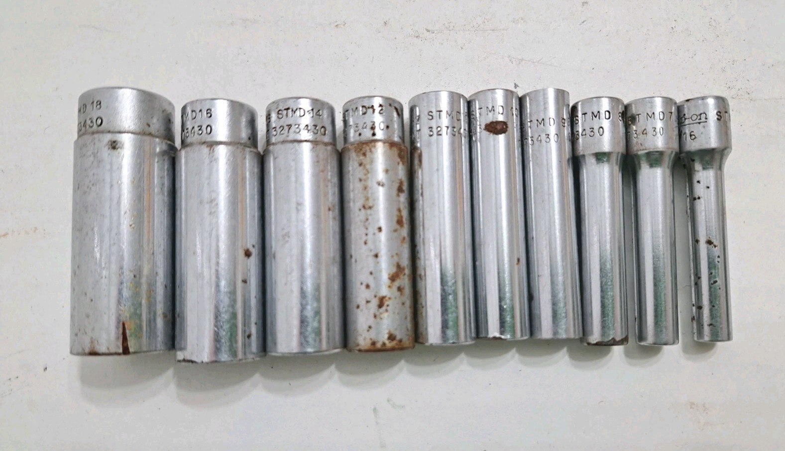 Snap On STMD Long Reach Sockets 9/16 1/2 7/16 3/8 11/32 5/16 9/32 1/4 7/32 3/16