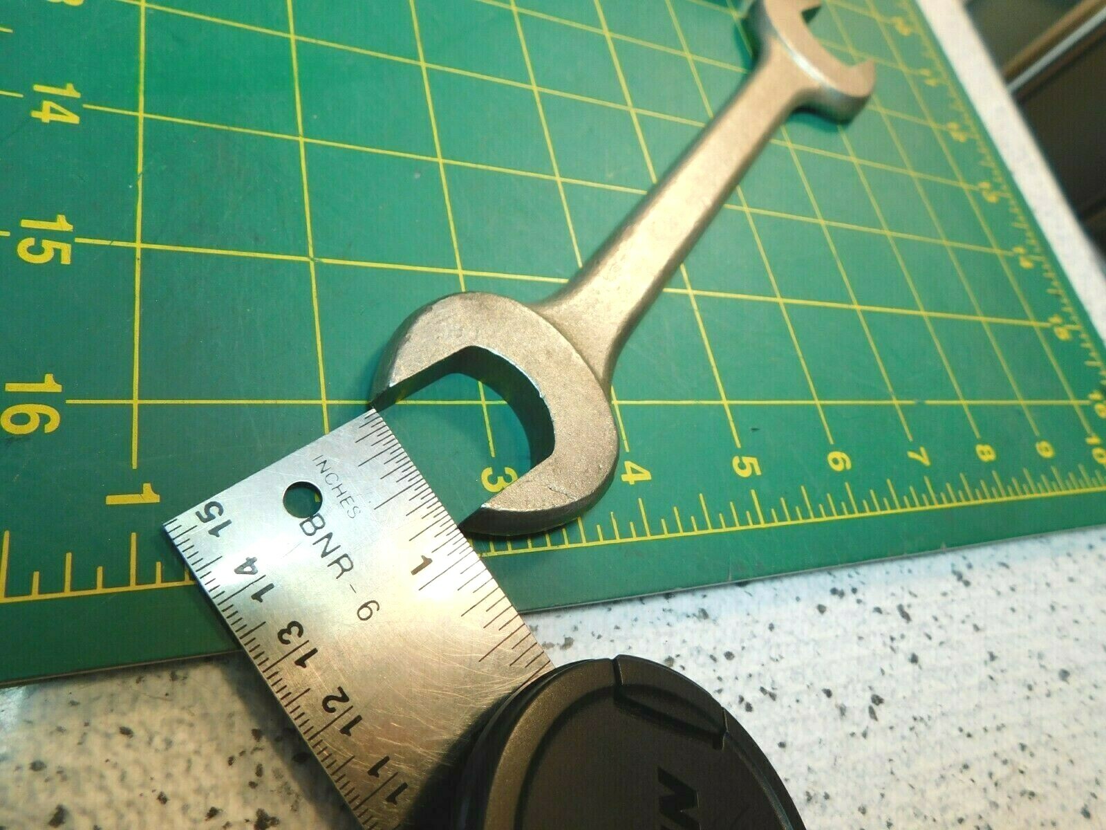 8″ Vintage 13/16″ & 7/8″ Very Nice unmarked Open End Wrench Star-Like Symbol