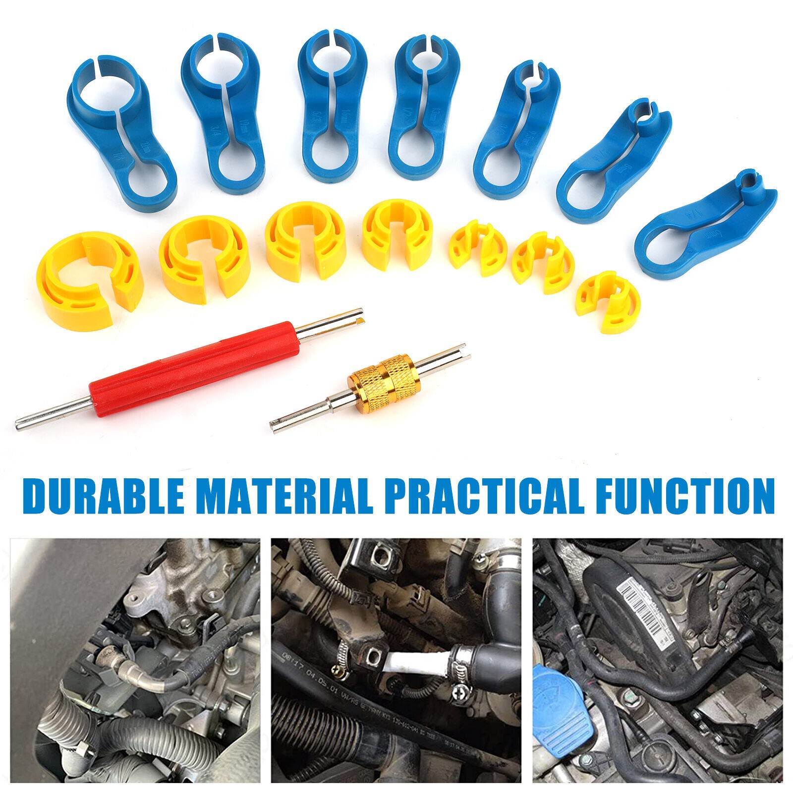 16X AC Fuel Line Quick Disconnect Tools Set 7 Size Car Removal Tools Kit w/Box
