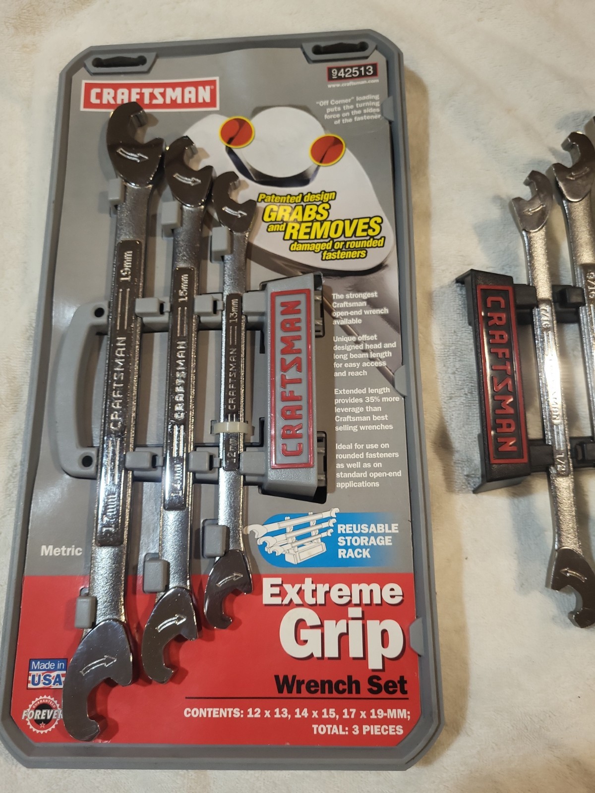 Craftsman USA 42512 & 42513 Extreme Grip SAE & Metric Wrench Set . NOS 🔥