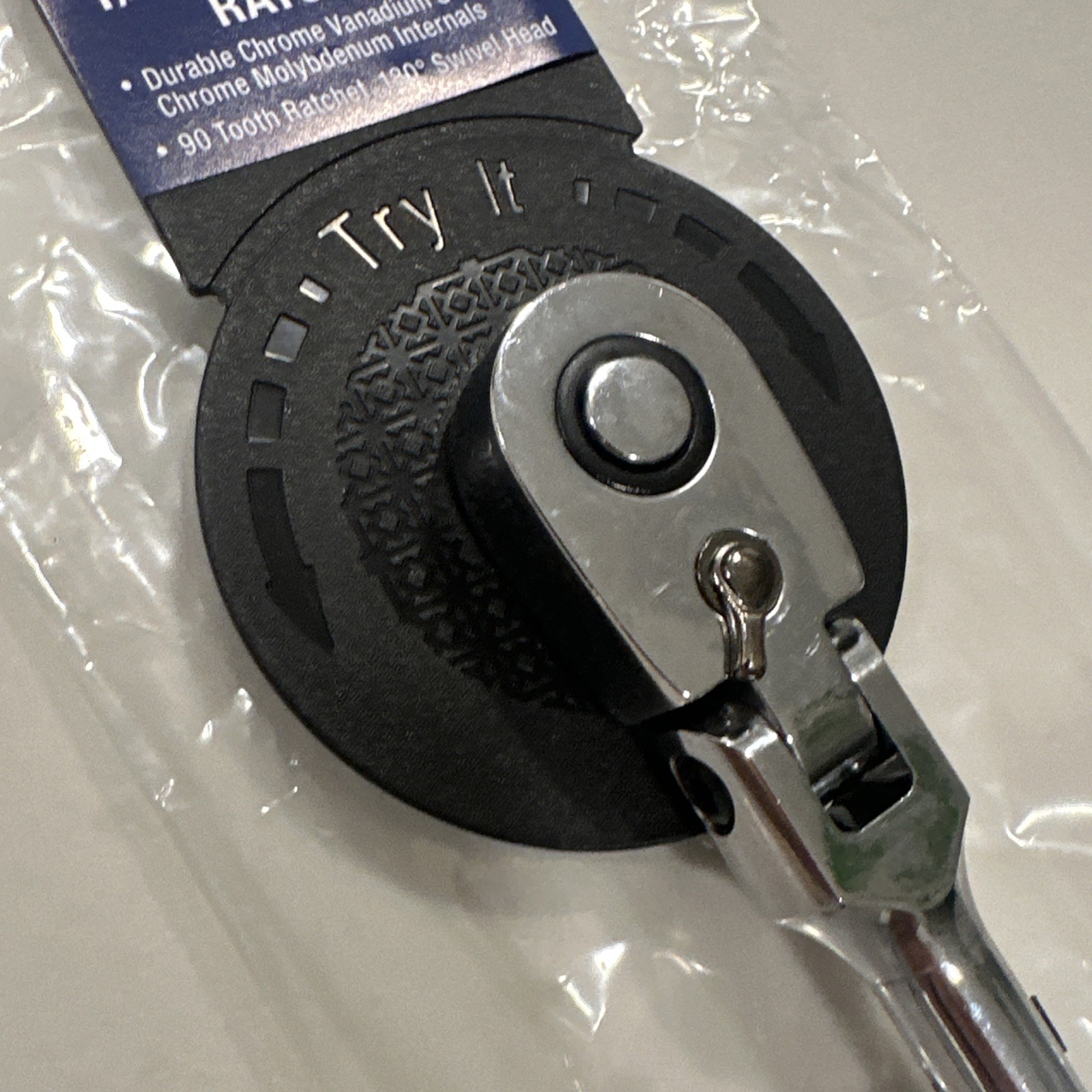 NEW Eastwood 1/4″ Drive 12″ Long Swivel Flex Head Ratchet Soft Grip Handle