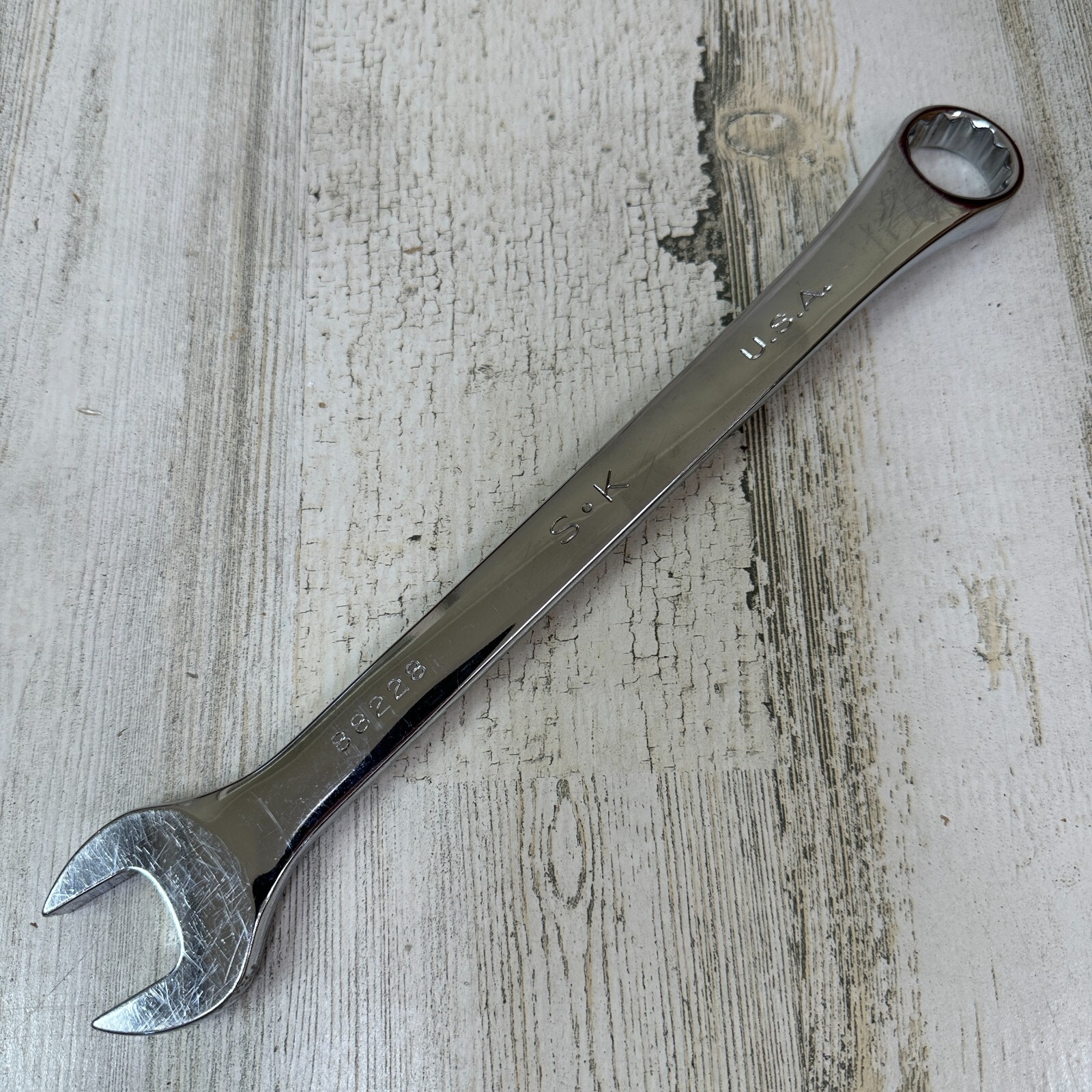 SK Professional Tools 88228 7/8″ 12pt SuperKrome Fractional Combo Wrench USA