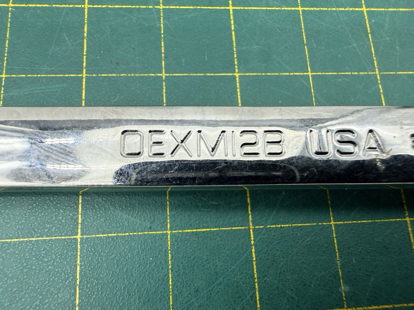 Snap-on Tools OEXM12B 12mm Metric 12pt SHORT Chrome Combination Wrench USA NEW